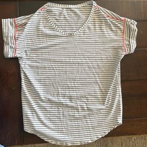 Striped Lululemon Tee. Size S-M